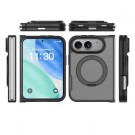 Tech-Flex Deksel Skin Feel magnet og roterende ring iPhone Fold  - Svart thumbnail