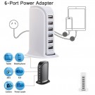 6-Port Rask Bordlader med USB-A 30W - hvit thumbnail