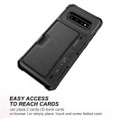 Hybrid TPU + PC Deksel med kortlomme Galaxy S10+ Plus svart thumbnail