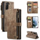 CaseMe multifunksjonell Lommebok deksel Samsung Galaxy S21 FE 5G brun thumbnail
