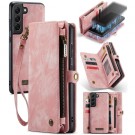 CaseMe 2-i-1 Lommebok deksel Samsung Galaxy S21 FE 5G rosa thumbnail