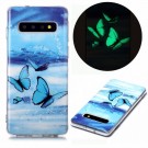 Fashion TPU Deksel Samsung Galaxy S10 - blue Butterfly thumbnail