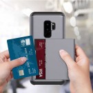 Hybrid TPU + PC Deksel plass til kort Samsung Galaxy S9 svart thumbnail