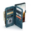CaseMe Multifunksjonell Lommebok deksel Samsung Galaxy S22 Ultra 5G blå thumbnail