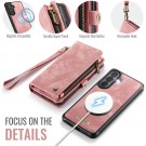 CaseMe 2-i-1 Lommebok deksel Samsung Galaxy S26 5G rosa thumbnail