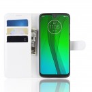 Lommebok deksel for Motorola Moto G7 Plus/Moto G7 hvit thumbnail