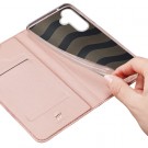 Dux Ducis Skin Pro Series Flip deksel Samsung Galaxy S25+ Plus 5G Roségull thumbnail