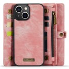 CaseMe 2-i-1 Lommebok deksel iPhone 15 Plus rosa thumbnail