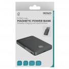 Deltaco magnetisk trådløs powerbank med stativ 5000mAh - Svart thumbnail