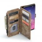 CaseMe multifunksjonell Lommebok deksel Samsung Galaxy S10 brun thumbnail