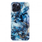 Fashion TPU Deksel for iPhone 16 Pro Max - blå Marmor thumbnail