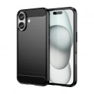 Tech-Flex TPU Deksel Carbon iPhone 16 svart thumbnail