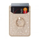 Kortholder med ringholder og RFID-beskyttelse - Gull glitter thumbnail