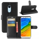 Lommebok deksel for Xiaomi Redmi 5 Plus svart thumbnail