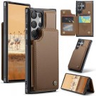 CaseMe Deksel med kortlomme Samsung Galaxy S25 Ultra 5G brun thumbnail