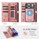 CaseMe 2-i-1 Lommebok deksel iPhone 17 Pro Max rosa thumbnail
