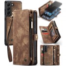 CaseMe 2-i-1 Lommebok deksel Samsung Galaxy S21 5G brun thumbnail