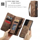 CaseMe 2-i-1 Lommebok deksel Samsung Galaxy S21 Ultra 5G brun thumbnail