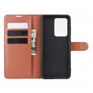 Lommebok deksel for Samsung Galaxy S20 Ultra brun thumbnail