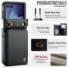CaseMe Deksel med kortlomme Samsung Galaxy Flip 8 5G svart thumbnail