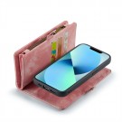 CaseMe 2-i-1 Lommebok deksel iPhone 13 rosa thumbnail