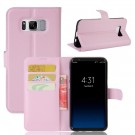 Lommebok deksel for Samsung Galaxy S8 lys rosa thumbnail