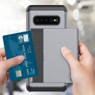 Lux Hybrid TPU + PC Deksel plass til kort Galaxy S10 svart thumbnail