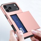 Kalebol Hybrid TPU + PC Deksel plass til kort iPhone 17 Pro Roségull thumbnail