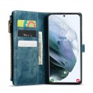 CaseMe multifunksjonell Lommebok deksel Samsung Galaxy S21 5G blå thumbnail