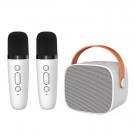 Karaoke Bluetooth-Høyttaler med 2 Mikrofoner Barn - Hvit thumbnail
