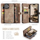 CaseMe 2-i-1 Lommebok deksel iPhone 16 brun thumbnail