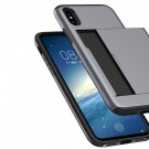 Hybrid TPU + PC Deksel plass til kort iPhone X/XS svart thumbnail