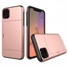 Hybrid TPU + PC Deksel plass til kort iPhone 11 Pro Max Roségull thumbnail