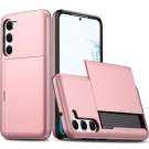 Hybrid TPU + PC Deksel plass til kort Samsung Galaxy S23+ plus 5G Roségull thumbnail