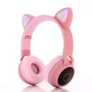 Bluetooth Cat Ear Barn Hodetelefoner - rosa thumbnail