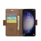 CaseMe Lommebok deksel for Samsung Galaxy S24 5G brun thumbnail