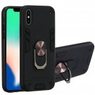 Hybrid TPU + PC Deksel med Ring Grep iPhone X/XS svart thumbnail