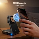 Joyroom 3-i-1 sammenleggbar ladestasjon - Svart thumbnail