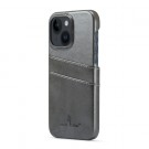 Fierre Shann TPU Deksel med PU-lær plass til kort iPhone 14 svart thumbnail