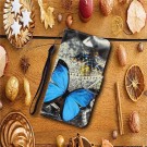 Lommebok deksel til Samsung Galaxy S20 - blue Butterfly thumbnail