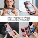 CaseMe 2-i-1 Lommebok deksel iPhone 17 rosa thumbnail