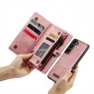 CaseMe 2-i-1 Lommebok deksel Samsung Galaxy S25+ plus 5G rosa thumbnail
