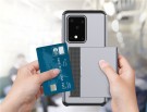 Hybrid TPU + PC Deksel plass til kort Samsung Galaxy S20 Ultra sølv thumbnail