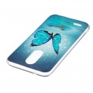 Fashion TPU Deksel LG K10 (2017) - blue Butterfly thumbnail