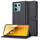 LC.IMEEKE Lommebok deksel for Xiaomi Redmi Note 13 Pro 5G svart thumbnail