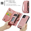 CaseMe 2-i-1 Lommebok deksel iPhone 11 rosa thumbnail