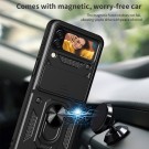 Tech-Flex TPU + PC Deksel med Ring Grep Samsung Galaxy Z Flip 4 5G svart thumbnail