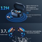 TWS Bluetooth In-Ear Hodetelefoner mini Bluetooth 5.0 - Svart thumbnail