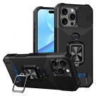 Tech-Flex TPU + PC Deksel med Ring Grep og plass til kort iPhone 16 Pro Max svart thumbnail
