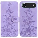 Lommebok deksel til iPhone 17 Air - Lilla Blomster thumbnail